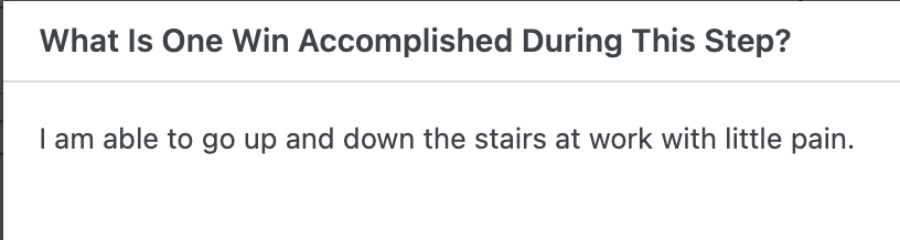 going down the stairs